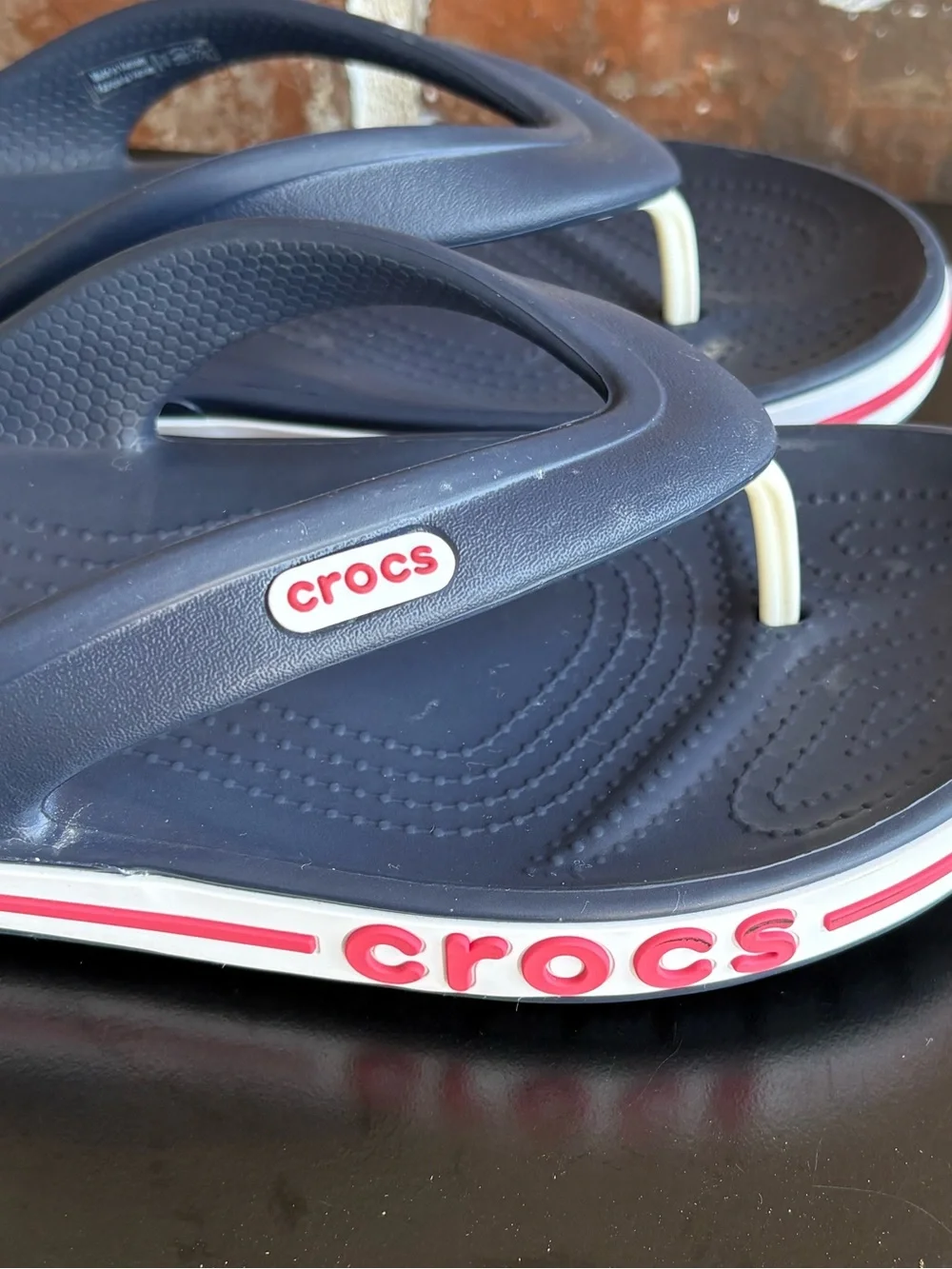 CROCS Bayaband Navy‎ Pepper Flip-Flops Thong Sandals Size 8